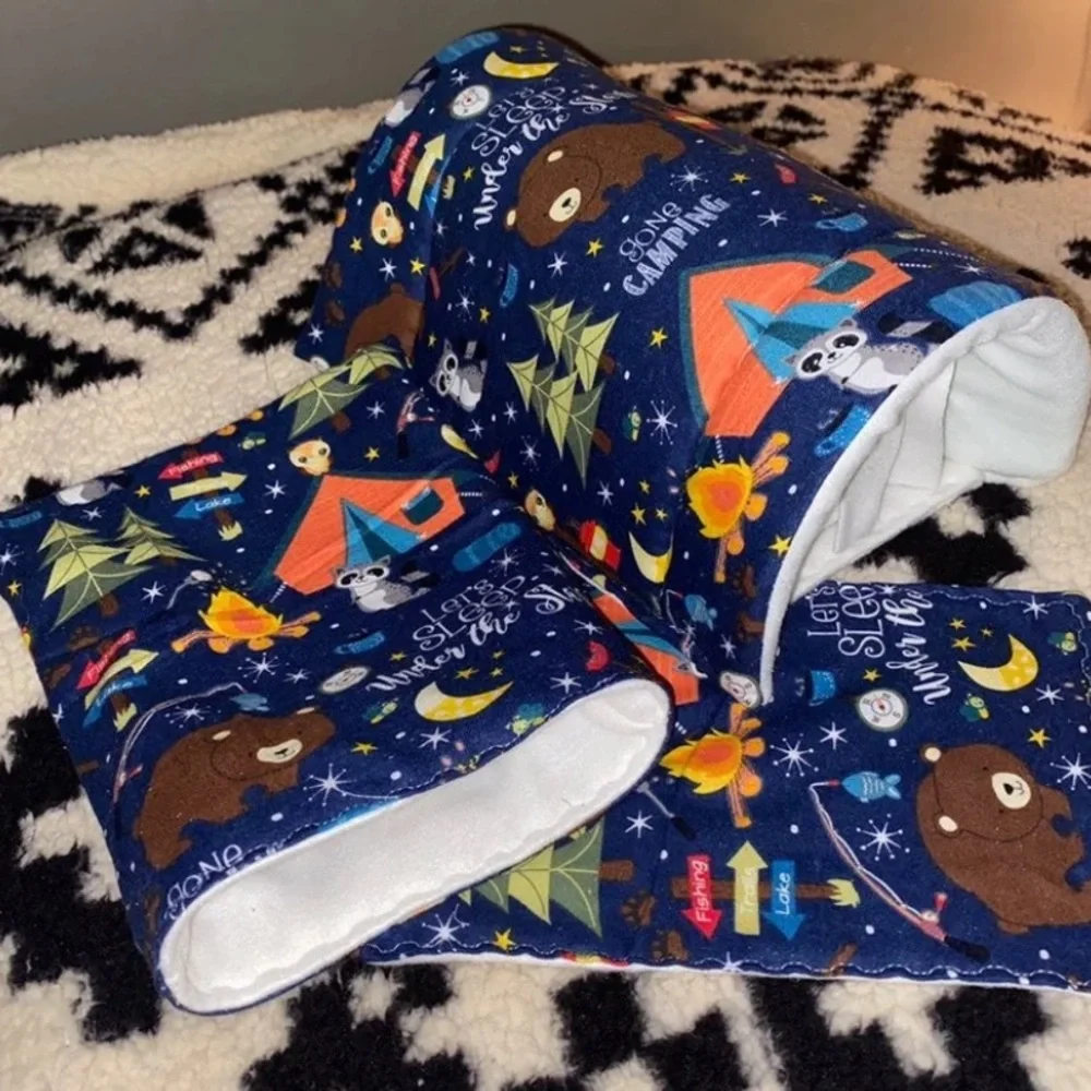 Small pet guinea pig hedgehog rat cozy set of two hide and sack